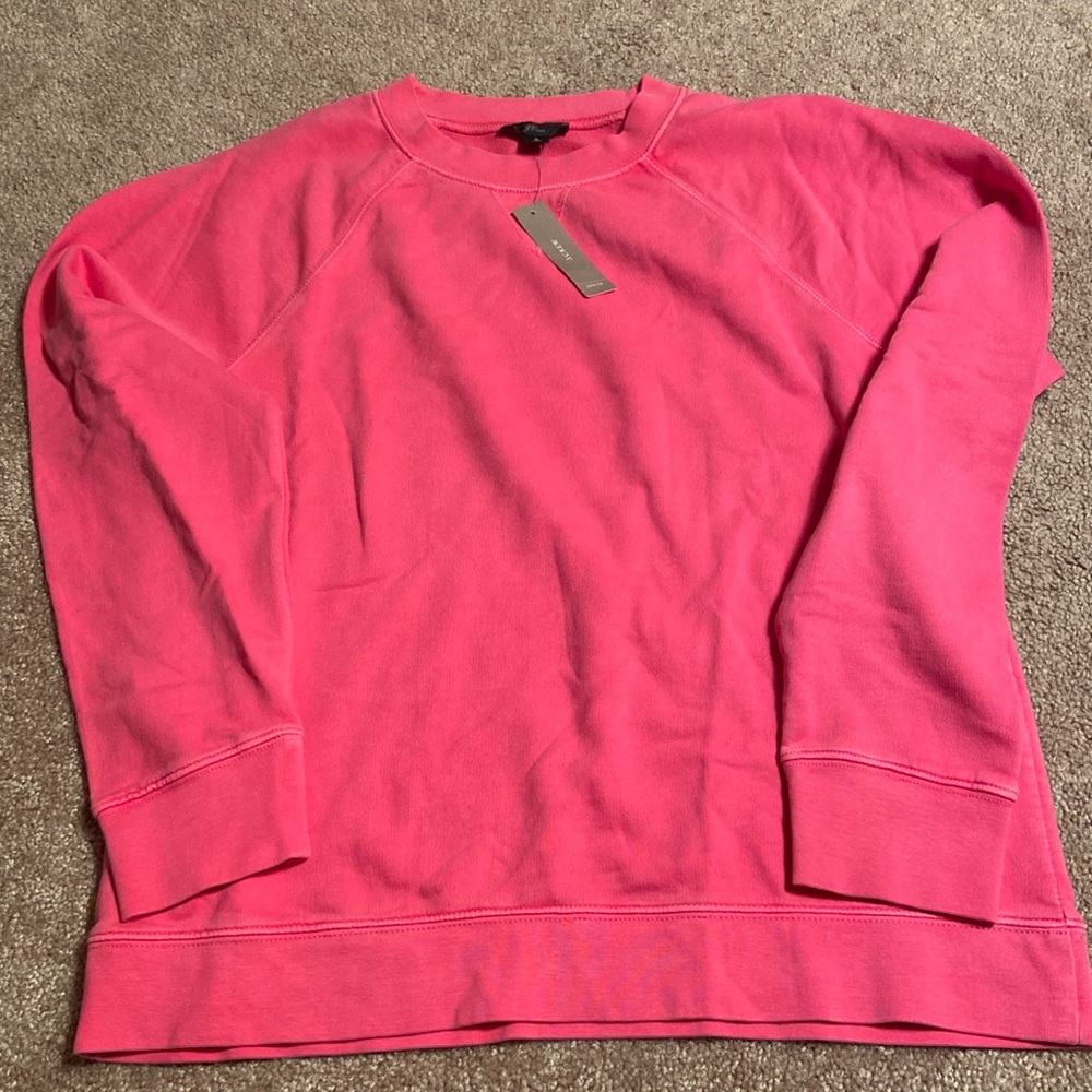 NWT JCREW pink crewneck sweatshirt